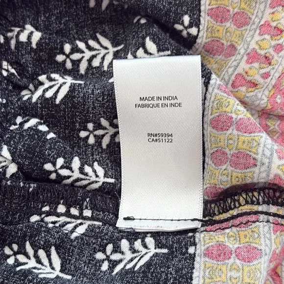 Beachlunchlounge Floral Paisley Mixed Print Peasant Tunic Size XL Long Sleeve - Picture 12 of 13